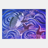 日本のプリントの水掛け紙 ラッピングペーパーシート (正面)