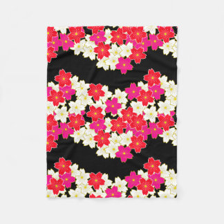 日本のプリントデザイン – 着物パターン フリースブランケット