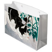 日本のプリント猫抱き枕高橋宏明1931 ラージペーパーバッグ (裏面アングル)