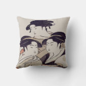 日本のプリント、三人の婦人 クッション (裏面)