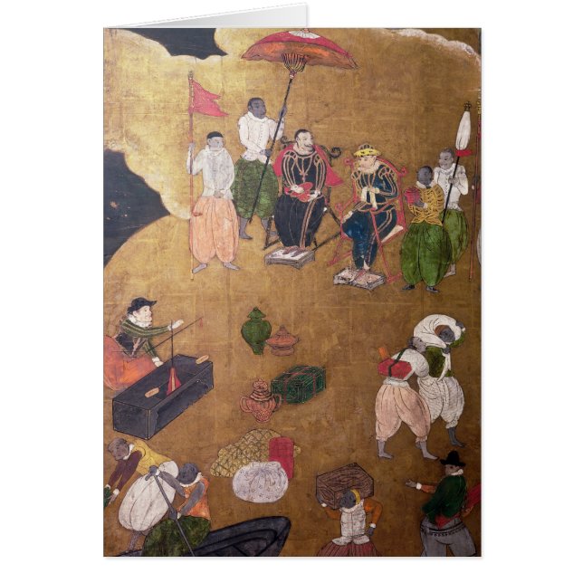 日本のポルトガル人の到着 (正面)