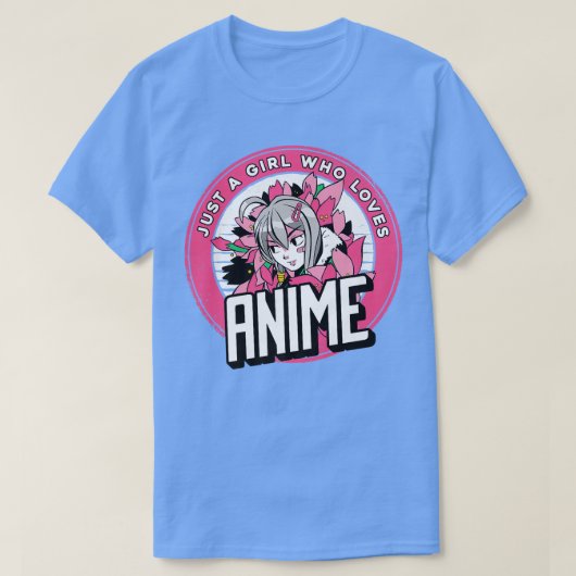 日本のマンガアニメはアニメが大好きな女の子。 Tシャツ (デザイン正面)