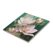 日本のモクレンアートの花咲く壁紙 タイル (側面)
