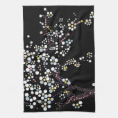 日本のモザイク桜の花柄 キッチンタオル (縦)
