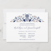 日本のモダンコイフィッシュリハーサル結婚ディナー 招待状 (正面)