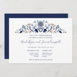 日本のモダンコイフィッシュリハーサル結婚ディナー 招待状