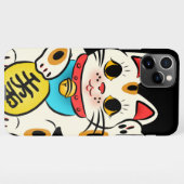 日本のラッキーネコ iPhoneケース (裏面横)