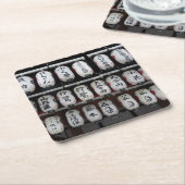 日本のランタン スクエアペーパーコースター (アングル)