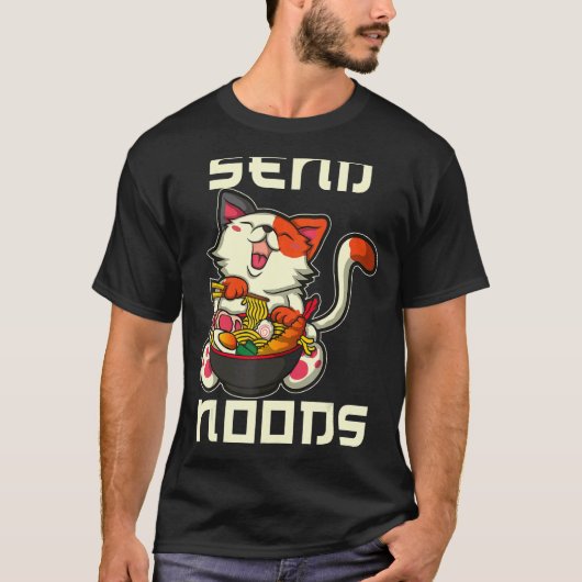 日本のラーメン猫1 Tシャツ (正面)