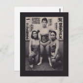 日本のレスリング ポストカード (正面/裏面)