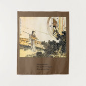 日本のレディ・アット・ムノガテ俳句ヴィンテージアートプリント タペストリー (正面)