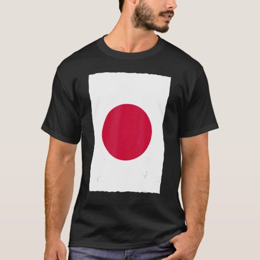 日本のレトロヴィンテージ日本国旗 Tシャツ (正面)