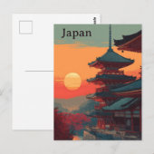 日本のレトロ ポストカード (正面/裏面)