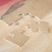 日本のヴィンテージアートレッドフィッシュ ジグソーパズル (側面)