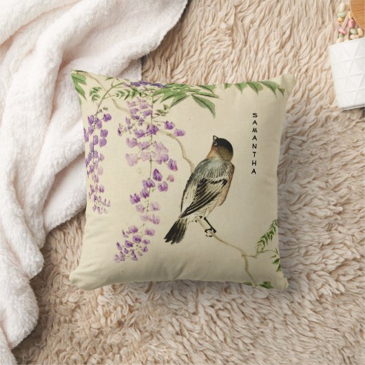 日本のヴィンテージ薄紫矢印装飾用クッション クッション (ブランケット)