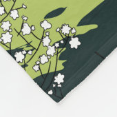 日本のヴィンテージ風景 フリースブランケット (角)