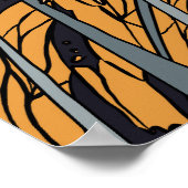 日本のヴィンテージ風景 ポスター (角)