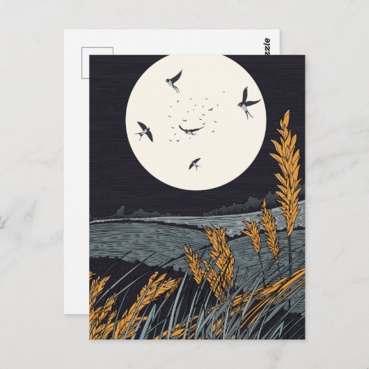 日本のヴィンテージ風景 ポストカード (正面/裏面)