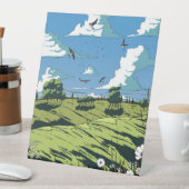 日本のヴィンテージ風景 台座サイン (インサイチュ)