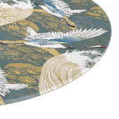 日本のヴィンテージ鶴の鳥模様 カッティングボード (角)