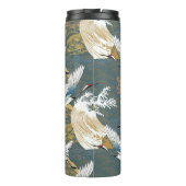 日本のヴィンテージ鶴の鳥模様 タンブラー (裏面)