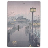 日本の不忍峠の夕暮れ クリップボード (裏面)