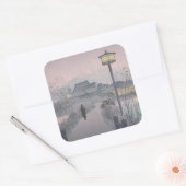 日本の不忍峠の夕暮れ スクエアシール (封筒)