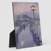 日本の不忍峠の夕暮れ フォトプラーク (側面)