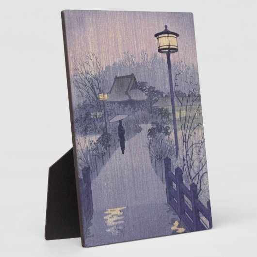 日本の不忍峠の夕暮れ フォトプラーク (側面)