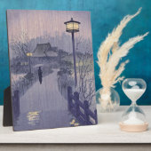 日本の不忍峠の夕暮れ フォトプラーク (側面)