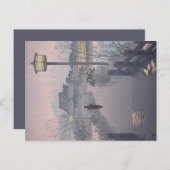 日本の不忍峠の夕暮れ ポストカード (正面/裏面)