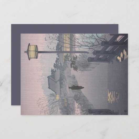 日本の不忍峠の夕暮れ ポストカード (正面/裏面)