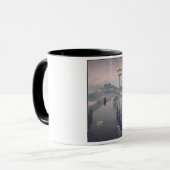 日本の不忍峠の夕暮れ マグカップ (正面左)