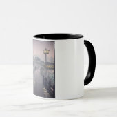 日本の不忍峠の夕暮れ マグカップ (正面右)