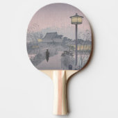 日本の不忍峠の夕暮れ 卓球ラケット (裏面)