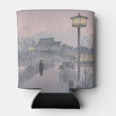 日本の不忍峠の夕暮れ 缶クーラー (裏面)