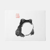 日本の不機嫌なカエル 面白い動物 ドアマット (正面)