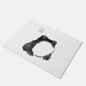 日本の不機嫌なカエル 面白い動物 ドアマット (アングル)