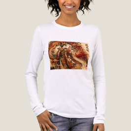 日本の不死鳥芸者アート | 神話デザイン トライブレンドTシャツ