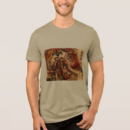 日本の不死鳥芸者アート | 神話デザイン トライブレンドTシャツ
