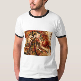 日本の不死鳥芸者アート | 神話デザイン Tシャツ