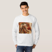 日本の不死鳥芸者アート | 神話デザイン Tシャツ (正面フル)