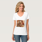 日本の不死鳥芸者アート | 神話デザイン Tシャツ (正面フル)