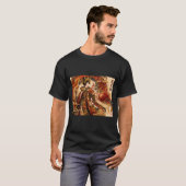 日本の不死鳥芸者アート | 神話デザイン Tシャツ (正面フル)