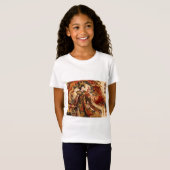 日本の不死鳥芸者アート | 神話デザイン Tシャツ (正面フル)