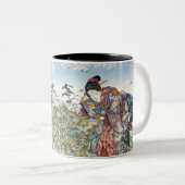 日本の井手多摩川の女子 ツートーンマグカップ (正面右)