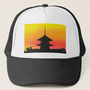 日本の京都にある仏塔 キャップ