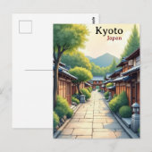 日本の京都のヴィンテージ有名観光地 ポストカード (正面/裏面)