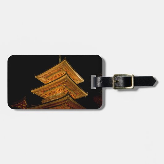 日本の京都の塔 ラゲッジタグ (正面横)