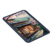 日本の京都の家イラスト 旅行アート ヴィンテージ マグネット (右側)